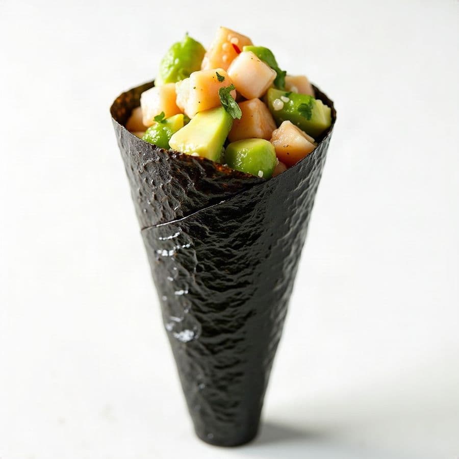 18. Scallop with Avocado Hand Roll (1 Pc.)