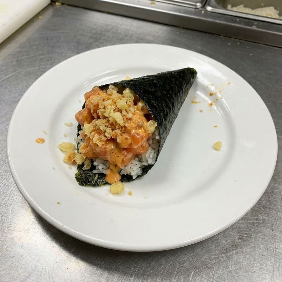 2. Spicy Salmon Hand Roll (1 Pc.)
