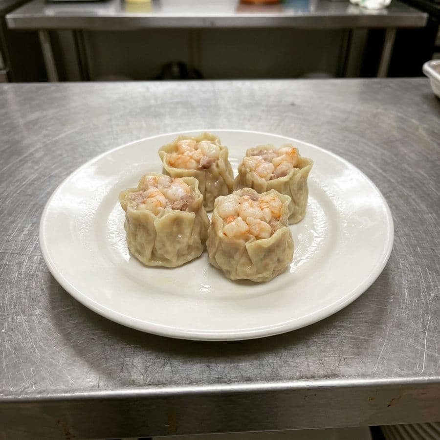 2. Steamed Two Kinds of Meat Dumpling (Sui Mai) (4pcs) - Sushi Jet Dim Sum Fund