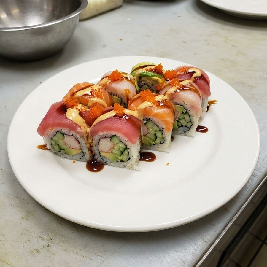 9. Rainbow Roll (8 Pcs.)