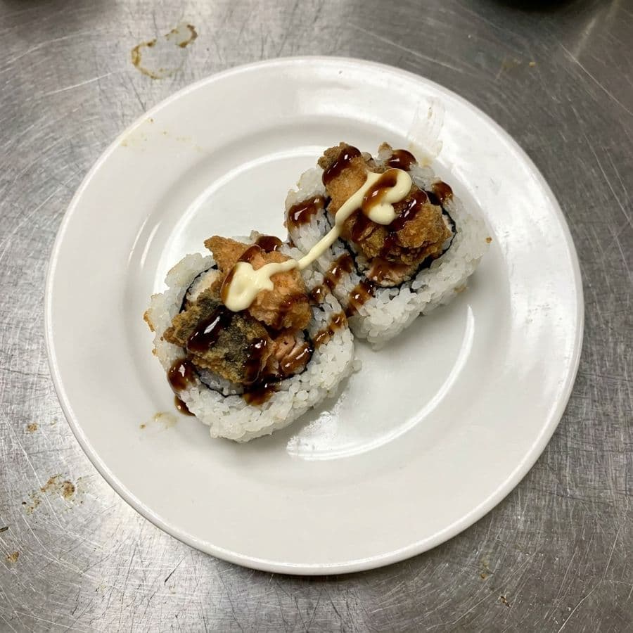 Fried Salmon Sushi (2 Pcs.)