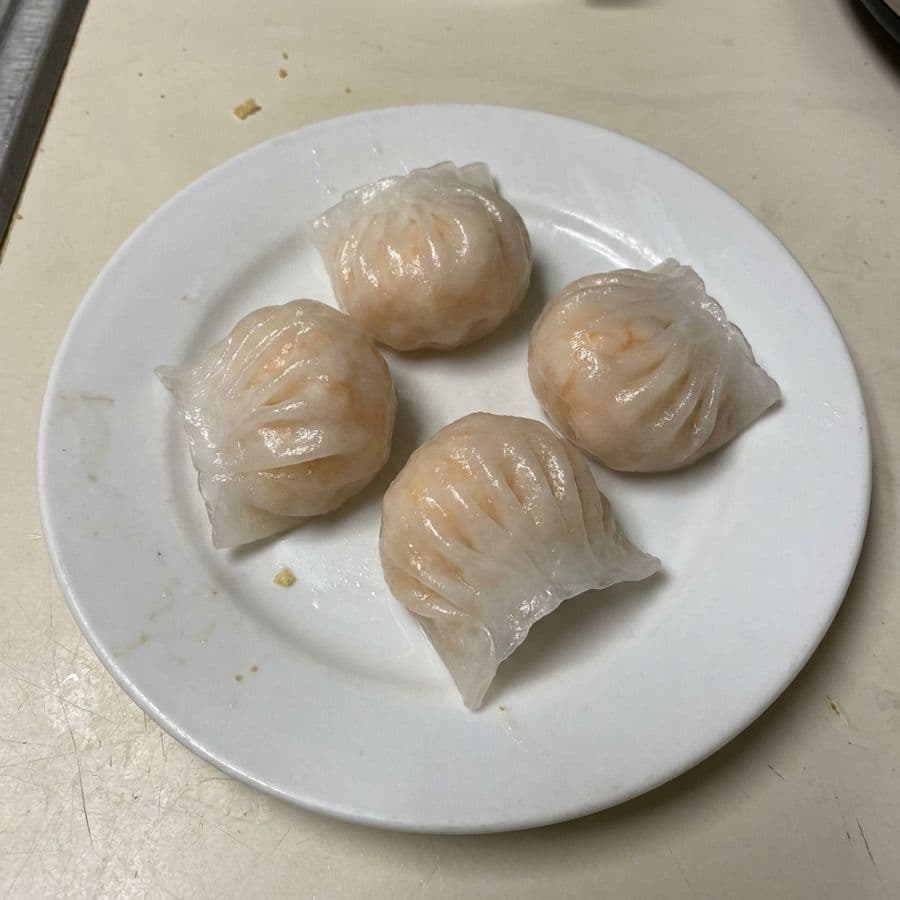1. Steamed Shrimp Dumplings (Har Gow) (3 pcs)