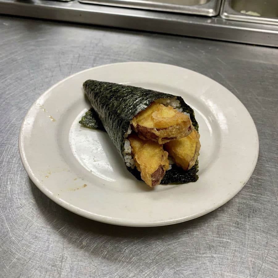 13. Yam Tempura Hand Roll (1 Pc.)