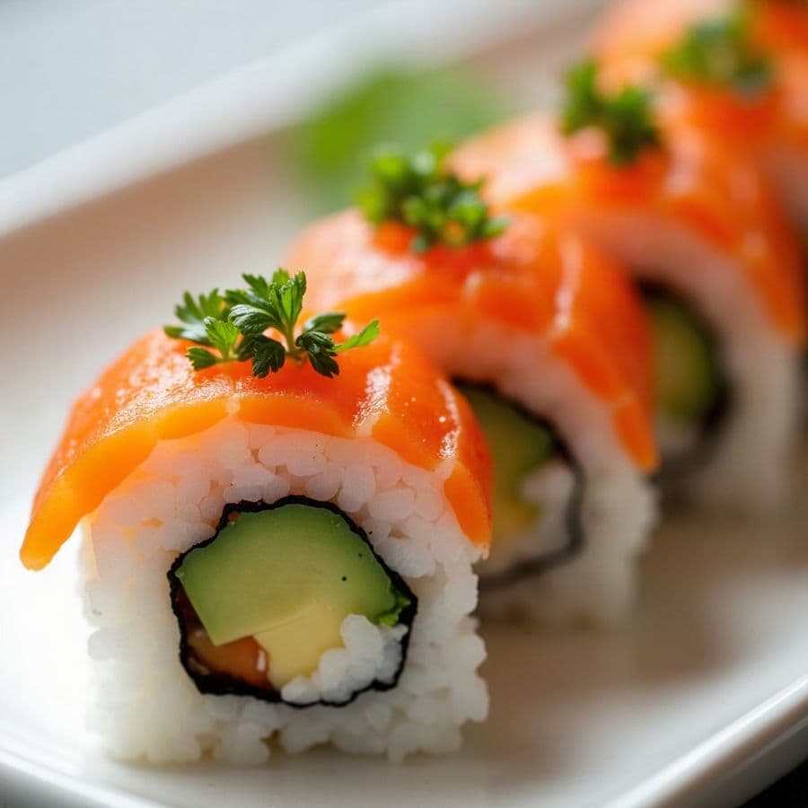 38. Spicy Salmon with Avocado Roll (6pcs)